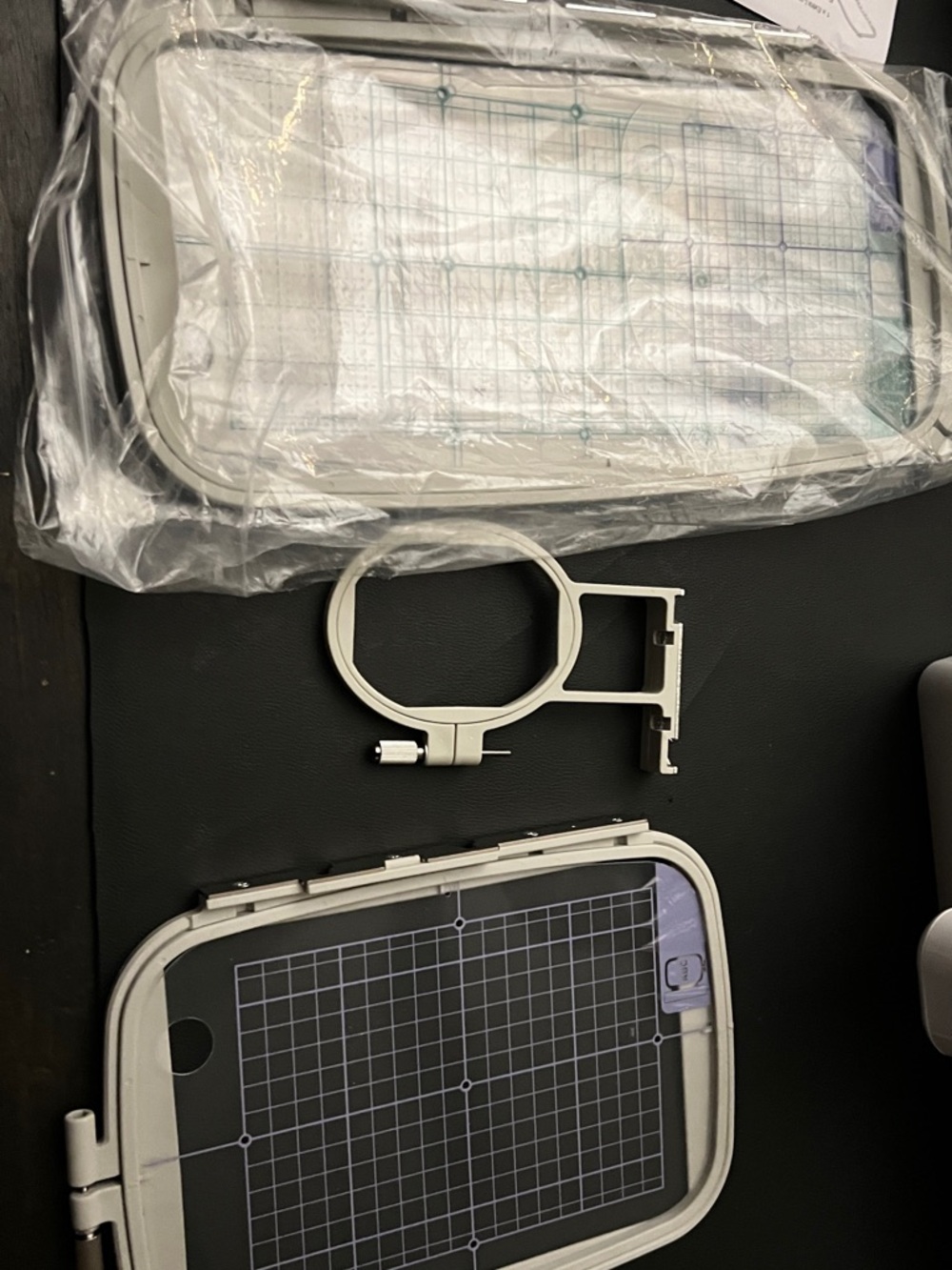 Brother Embroidery Hoops and Frames in White and Black